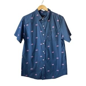 PacSun‎ Mens American Flag Button Down Shirt Size M Fourth of July Americana